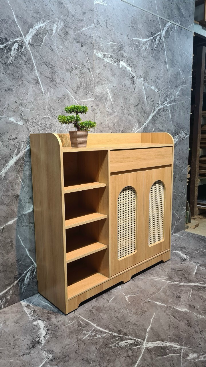 Tủ giày chất liệu gỗ công nghiệp mới